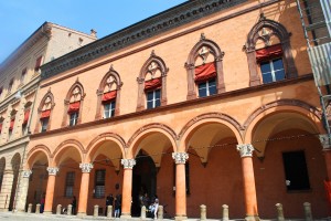 Porticos on Piazza di San Stefano in Bologna
