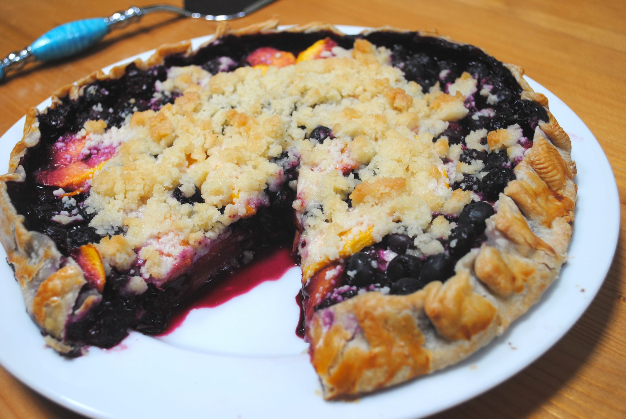 Blueberry Peach Crostada