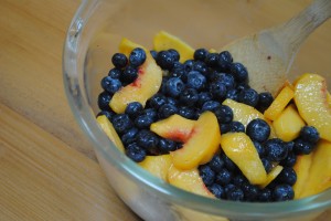 Blueberries and Peaches