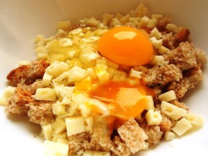 Asiago Cheese, Eggs and Breadcrumbs