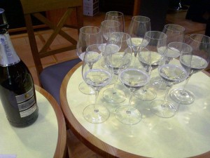 Wineglasses at VinItaly