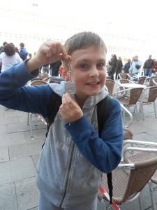 A Happy Winner with his medal