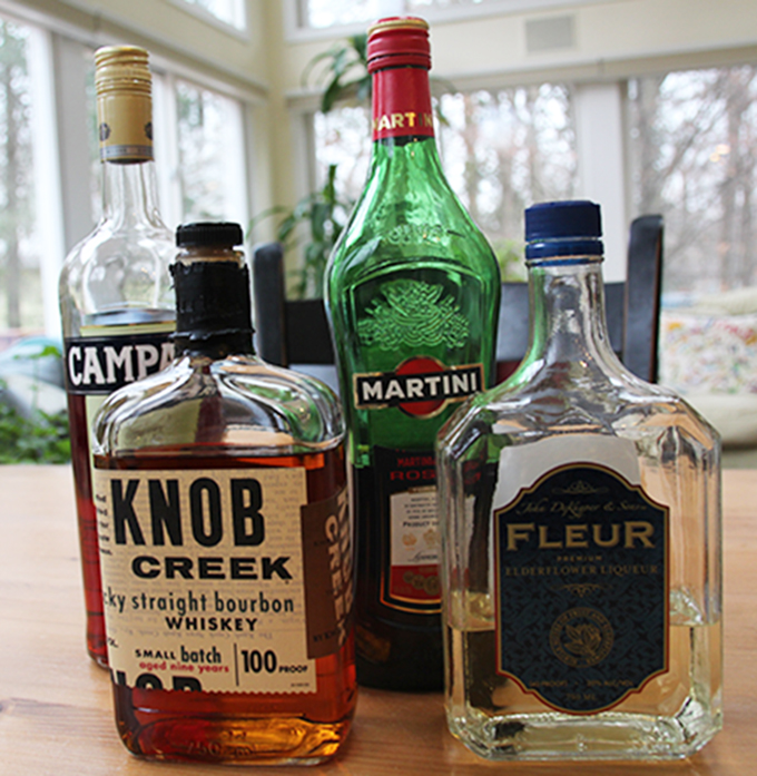 Bourbon, Campari, Vermouth and Elderflower