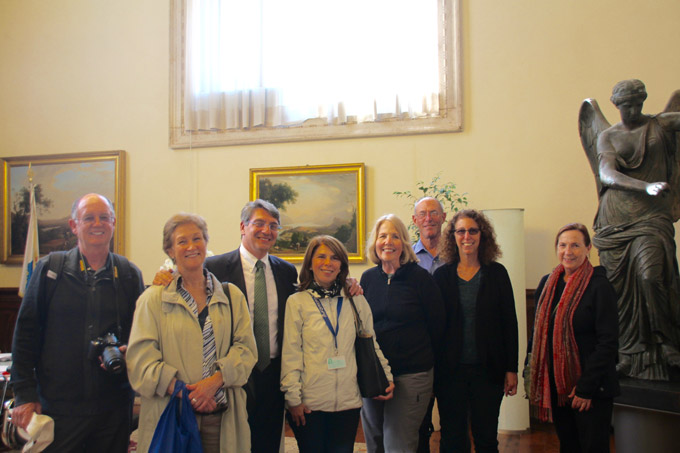 Visiting the mayor in Brescia